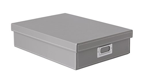 OSCO GRYPUA4BOX A4 Faux Leather Box - Grey von OSCO