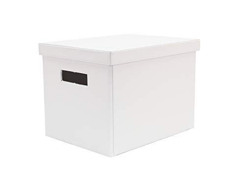 OSCO Medium Faux Leather Folding Box - White, WPUFB/M von OSCO