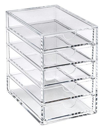 Osco A3278 Hohes Magazin mit 5 Schubladen aus klarem Acryl, durchsichtig, 5 drawer von Osco