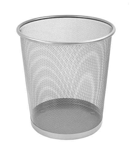 Osco WB27.5-SLV Papierkorb aus silbernem Drahtgeflecht, 27.5 cm hoch von OSCO