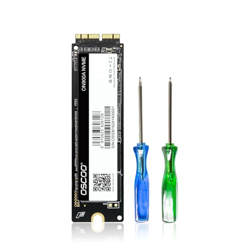 OSCOO 256GB NVMe SSD PCIe Gen3.0x4 Interne Festplatte bis zu 1900MB/s Lesen & 1200MB/s Schreiben, NVMe 3D NAND Technik, für Mac Air 2013-2017, Mac Pro 2013-2016, Mac mini 2014, iMac 2012-2018 OSCOO 256GB NVMe SSD PCIe Gen3.0x4 Interne Festplatte bis zu 1900MB/s Lesen & 1200MB/s Schreiben, NVMe 3D NAND Technik, für Mac Air 2013-2017, Mac Pro 2013-2016, Mac mini 2014, iMac 2012-2018 von OSCOO
