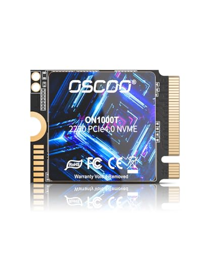OSCOO 512GB NVMe SSD Bis zu 5200 MB/s Lesen & 4000 MB/s Schreiben M.2 2230 PCIe Gen4x4 Interne Solid-State-Drive 3D NAND Kompaktes Hochgeschwindigkeitsspeicher für Steam Deck, Laptops, Mini-PCs OSCOO 512GB NVMe SSD Bis zu 5200 MB/s Lesen & 4000 MB/s Schreiben M.2 2230 PCIe Gen4x4 Interne Solid-State-Drive 3D NAND Kompaktes Hochgeschwindigkeitsspeicher für Steam Deck, Laptops, Mini-PCs von OSCOO