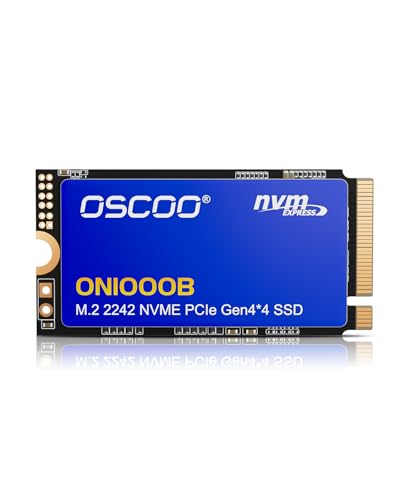 OSCOO 512GB NVMe SSD – M.2 2242 PCIe Gen4x4 Interne Solid-State-Drive, Bis zu 4800 MB/s Lesen & 2800 MB/s Schreiben, 3D NAND, Kompaktes Hochgeschwindigkeitsspeicher für Ultrabooks, Mini-PCs von OSCOO
