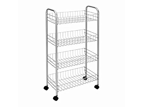 OSD CARRELLO 4 PIANI INOX 41X26,5X78CM 14mm, Vetro, Multicolor, One Size von OSD