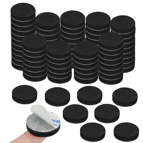 OSDUE 80 Stücke Anti Rutsch Pad, Rutschhemmer für Möbel, 5 mm Filzgleiter Selbstklebend Set, Antirutschmatte Möbelstopper Antirutsch Pads für Möbelfüße Stuhlbeine, Hartholzböden(Schwarz) von OSDUE