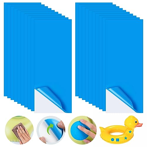 OSDUE Selbstklebende Reparaturflicken Pool für Schwimmbecken, 20 Stück Pool Reparaturset Unterwasser, PVC Pool Reparaturset,Pool Patches für Wasserbett Schwimmbäder Aufblasbares Boot (Rechteck) von OSDUE