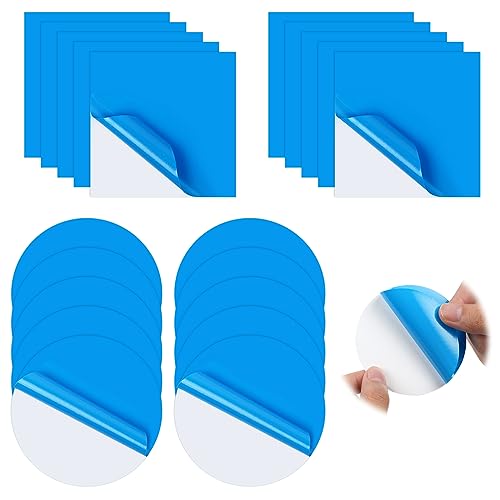 OSDUE Selbstklebende Reparaturflicken Pool für Schwimmbecken,20 Stück Pool Reparaturset Unterwasser,PVC Pool Reparaturset,Pool Patches für Wasserbett Schwimmbäder Aufblasbares Boot (Quadrate + Runden) von OSDUE