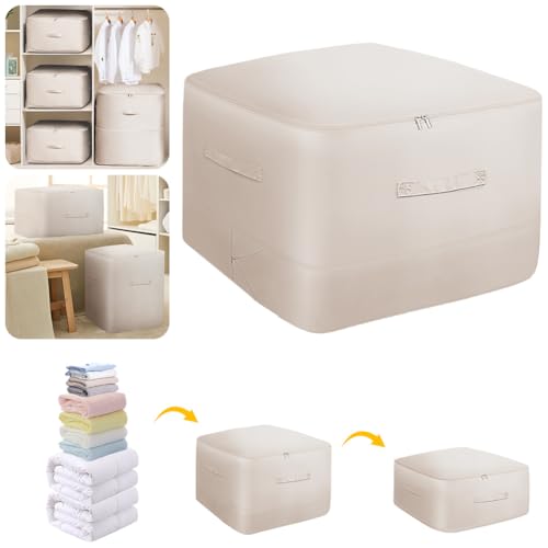 OSDUE Ultra Platzsparender selbstkomprimierender Organizer, New Komprimierender Beutel, Platzsparende Taschen, Selbstkomprimierende Bewegliche Organizertaschen for Bettdecken Kleidung, 52x42x30CM von OSDUE