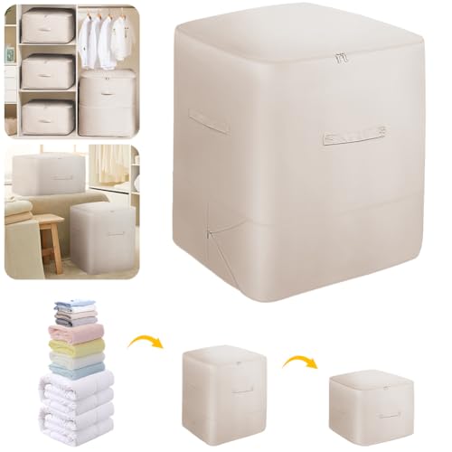 OSDUE Ultra Platzsparender selbstkomprimierender Organizer, New Komprimierender Beutel, Platzsparende Taschen, Selbstkomprimierende Bewegliche Organizertaschen for Bettdecken Kleidung, 52x42x60CM von OSDUE