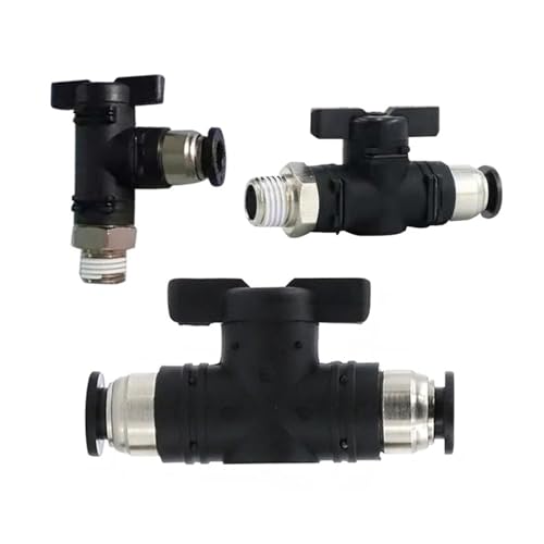 1 stücke Pneumatische Hand Ball Ventil 4/6/8/12mm Union Elbow Flow Control Schalter Gewinde M5 1/8 1/4 1/2 Schlauch Anschluss(BCF,8MM_3/8") von OSHZIKJII