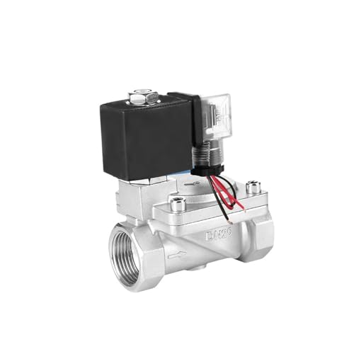 Magnetventil aus 304Edelstahl, wasserdichte Spule, elektronischer Steuerschalter, AC 220 V DC 24 V (14) von OSHZIKJII