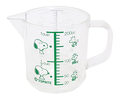 OSK MC-1 Messbecher, Rilakkuma Messbecher, klein, 200 ml, hergestellt in Japan, abgestuft, kochendes Wasser, Griff, niedlich, stilvoll, einfach zu bedienen, einfach zu gießen, zum Kochen, transparent von OSK