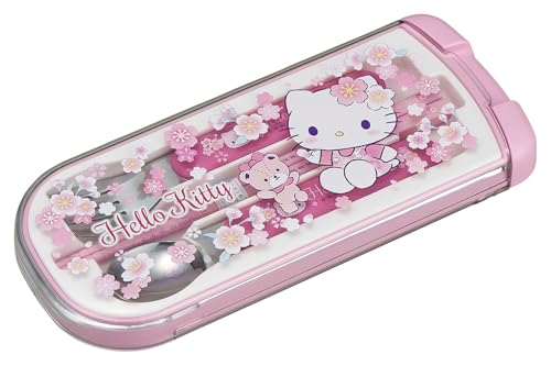 OSK Pic-Nic Besteckset für Brotdose, Gabel, Löffel, Essstäbchen in verschiebbarer Transportbox, Made in Japan, Hello Kitty, rosa Kirschblüten CT-20 OSK Pic-Nic Besteckset für Brotdose, Gabel, Löffel, Essstäbchen in verschiebbarer Transportbox, Made in Japan, Hello Kitty, rosa Kirschblüten CT-20 von OSK