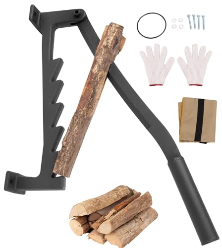 OSKOE Holzspalter - Wandmontierter Anzündspalter - Brennholz-Anzündspalter, für Brennholz und Anzündholz - Verbesserte Gusseisenstruktur - Tragbares,Integrated von OSKOE