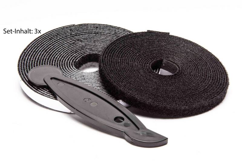 OSL Insektenschutz Fliegengitter-Gewebe Klettband für Fliegengitter Gewebe selbstklebend Insektenschutz Gitter, (Spar Set, 3er Set), Fliegengitter Befestigungsband - Einzeln oder als Spar-Set erhältlich von OSL Insektenschutz
