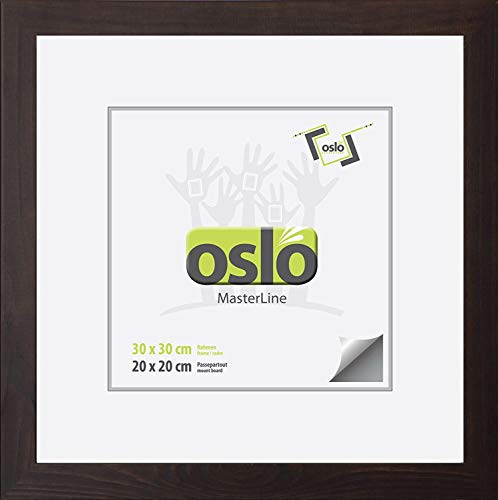 OSLO MasterLine Bilderrahmen 30 x 30 quadratisch dunkel braun Holz zum Aufhängen Echt-Glas Foto-rahmen OSLO MasterLine Bilderrahmen 30 x 30 quadratisch dunkel braun Holz zum Aufhängen Echt-Glas Foto-rahmen von OSLO MasterLine