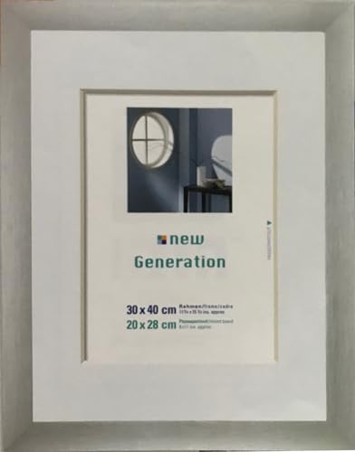 OSLO MasterLine Bilderrahmen 30 x40 silber matt Aluminium gebürstet 3 cm breit mit Echt-Glas von OSLO MasterLine