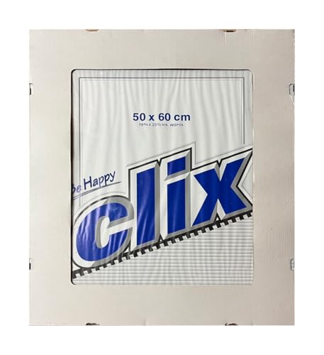 OSLO MasterLine Bilderrahmen rahmenlos Klarglas Clip Fix Glasrahmen Cliprahmen (farblos, 50x60) von OSLO MasterLine