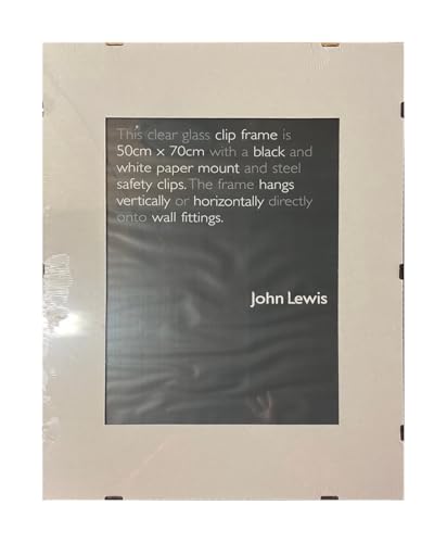 OSLO MasterLine Bilderrahmen rahmenlos Klarglas Clip Fix Glasrahmen Cliprahmen (farblos, 50x70) von OSLO MasterLine