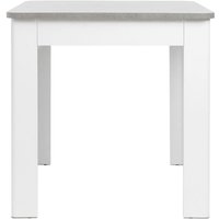 Esstisch mit abgerundeten Ecken und 1 grifflosem Schubfach, 80 cm – OSLO von OSLO