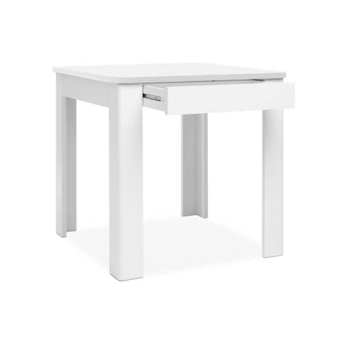 OSLO Tisch - Rechteckig - 4 Personen - 80 x 77 x 80 cm - Weiß von OSLO