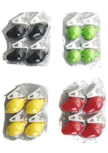 OSMA Werm GmbH Tischdeckengewichte Tischdeckenbeschwerer Tischtuchbommel Früchte mit Clip 4-Fach 16 Stück von OSMA Werm GmbH
