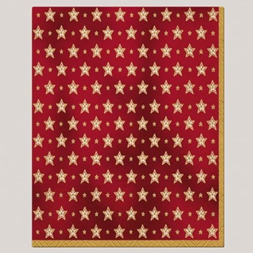 Napkins 20s, 3-lagig 33 x 33 cm, goldene Sterne von OSMA