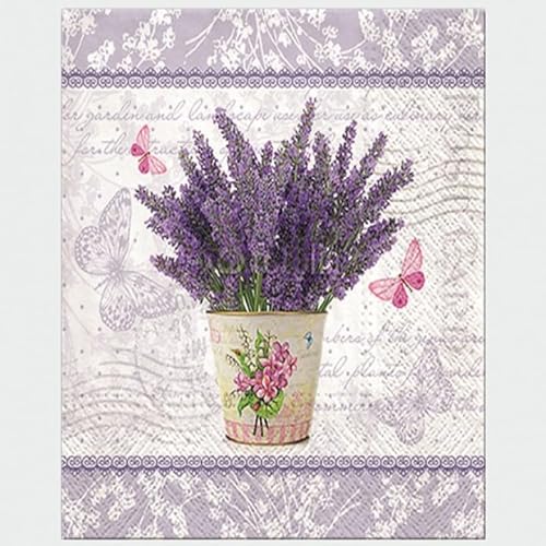 Premium Napkins 'Lavender', 20 Stück, 33 x 33 cm von OSMA