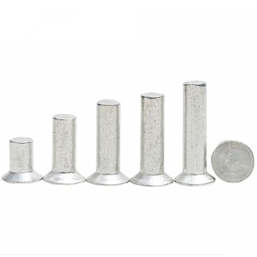[M2 M2,5 M3 M4 M5 M6] Senkkopfnieten Aluminium-Vollniet GB869-M5 (50 Stück), 10 mm von OSMARI