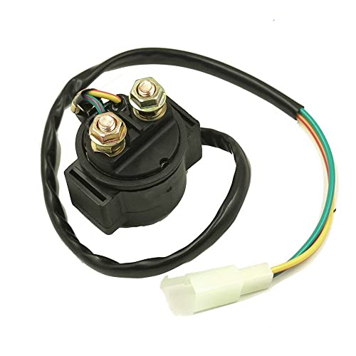 Starter Magnet Relais Motorrad-Starter-Magnetrelais 2-Draht-2-Pin-Stecker Direktes Plug-in-Starter-Relais für GY6 Motorrad ATV 50cc -250cc von OSMARI