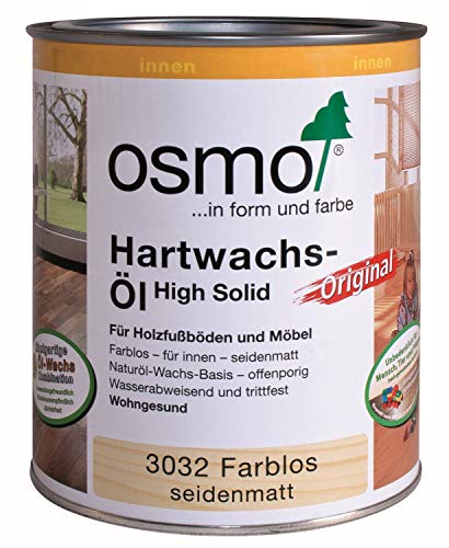 Osmo Hartwachs-Öl Original 3032 Farblos seidenmatt - 2,5 Liter von OSMO
