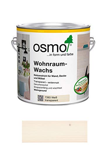 OSMO Wohnraum-Wachs 7393 weiß transparent, 0,75 Liter von OSMO