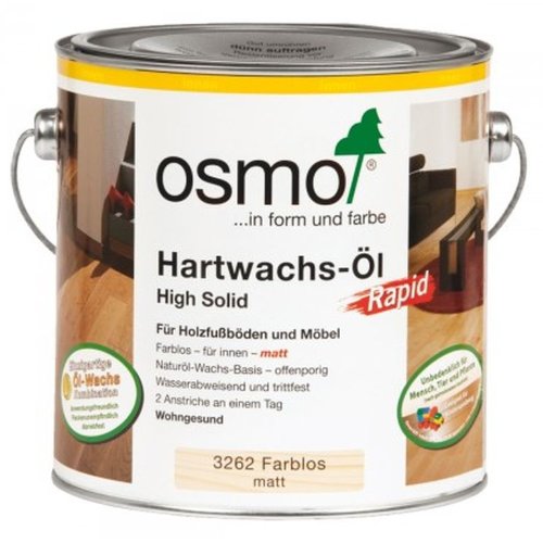 Osmo Hartwachs-Öl RAPID 3262 Farblos matt 2,5 Liter von OSMO