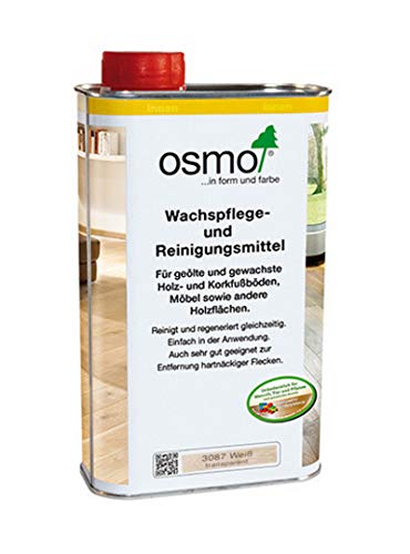 OSMO Wachs-Pflege Reinigungsmittel, Farbe 3087 Weiß Transparent, 0,5 Liter von OSMO