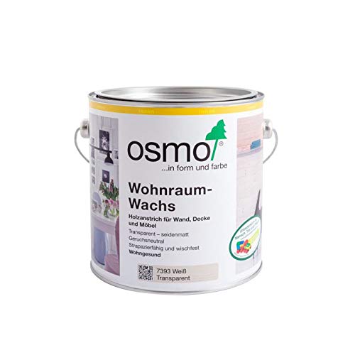 Osmo Wohnraum-Wachs Weiß Transparent 5,00 l - 13100232 von OSMO