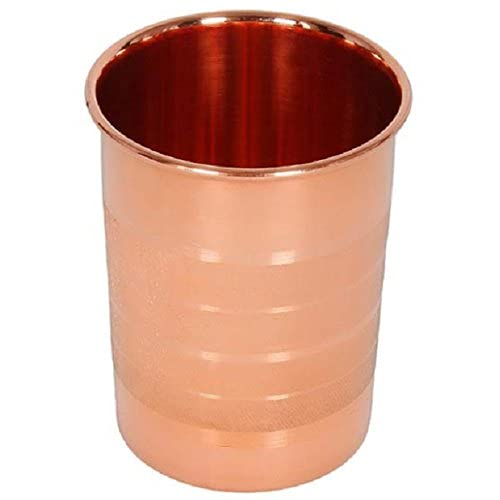 OSNICA 2 Stück handgefertigte Kupferglasbecher für Wasser Indien Kupfer Tumbler besser als Gläser, sicherer als Kunststoff, Fassungsvermögen 350 ml (Design 02) von OSNICA