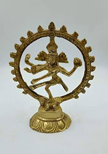 OSNICA Messing Natraj Statue Idol Skulptur Shiva - Nataraj der Herr des Tanzes Natrajan 4 Zoll von OSNICA