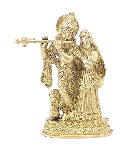 OSNICA Messing handgefertigte Kunsthandwerk Lord Radha Krishna Statue für Ihre Heimtextilien Antik von OSNICA