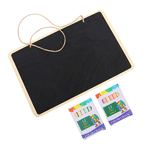 OSOLADY 1 Satz Hängende Holz Schiefertafeln Teiliges Diy Nachrichtenschild für Home Office Wiederverwendbare Kreidetafel für Kreative Botschaften und Dekoration von OSOLADY