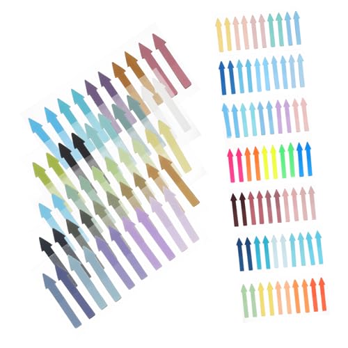 OSOLADY Set mit 12 Index-Aufklebern mit Pfeilen klebrige Index-Tabs Markierungsstreifen Lesemarkierungen leicht und tragbar für Jungen und Mädchen von OSOLADY
