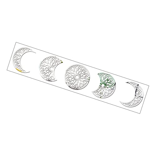 OSOLADY 1 Satz Mondspiegel Wandaufkleber Selbstklebende Diy Deko für Schlafzimmer Wohnzimmer Türen und Fenster Vielseitige Wandkunst für Moon Lover Silbernes Design Einfache Anwendung von OSOLADY