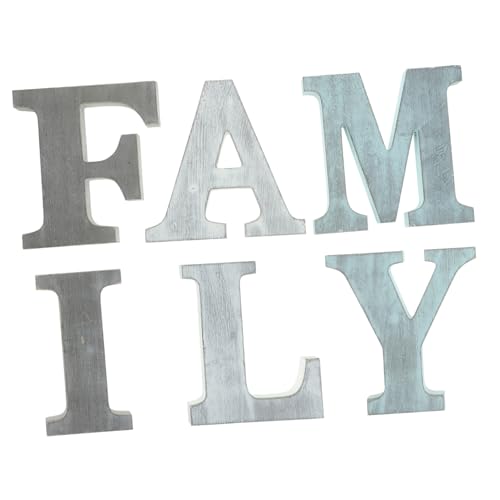 OSOLADY 1satz Holz Buchstaben Für Wanddekoration Vintage Familien Schriftzug Holzornamente Für Wohnzimmer Küche Bar Einzigartige Wandaccessoires Für Gemütliches von OSOLADY