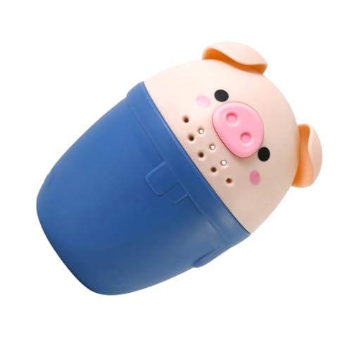 OSOLADY 1 Stück Badewasser Löffel Cartoon Schwein Waschkopfbecher Multifunktionale Gießkanne für Babybad Garten und Badezimmer Deep Sea Blau von OSOLADY