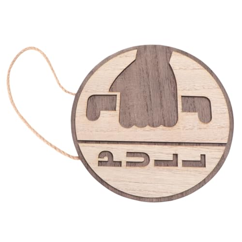 OSOLADY 1 Stück Holz Türschild Pull Kreatives Hängendes Schild für Restaurant Einfache Indikation Langlebiges Holzmaterial Vielseitig Einsetzbar mit Aufhängeseil von OSOLADY