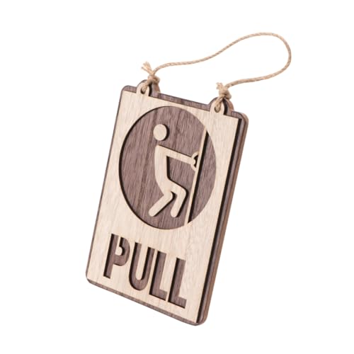 OSOLADY 1 Stück Holz Türschild Push And Pull Kreatives Schild für Restaurant Hängendes Holzschild mit Indikator für Türen Vielfältige OSOLADY 1 Stück Holz Türschild Push And Pull Kreatives Schild für Restaurant Hängendes Holzschild mit Indikator für Türen Vielfältige von OSOLADY