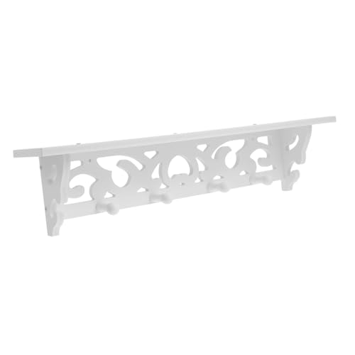 OSOLADY 1 Stück Kleiderbügel Storage Shelves Storage Shelf gardrobenstaender abstellregal Wandregal cadfi wandmontierte Regale Wohnkultur kleiderständer Wandhängeregal Lagerregal PVC Weiß von OSOLADY