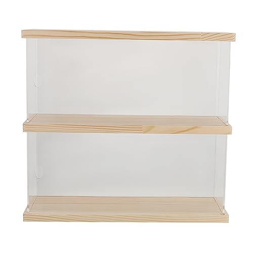 OSOLADY 1 Stück Transparente Vitrine für Figuren Handwerksaufbewahrung Staubdichtes Modellregal Holzunterlage für Sammlerstücke und Modelle OSOLADY 1 Stück Transparente Vitrine für Figuren Handwerksaufbewahrung Staubdichtes Modellregal Holzunterlage für Sammlerstücke und Modelle von OSOLADY