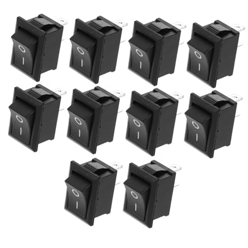OSOLADY 10 Stück Bootstypschalter switch get fit kippschalter toggle switch Anstieg Tor Signal Leistungsdimmer bewachen Sensor Marine-Yacht-Zubehör Ein/Aus Schalter Knopfschalter Black von OSOLADY