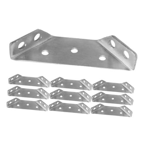 OSOLADY 10 Stück Eckcode Aus Edelstahl Ecke Unterstützung Montiert Für Möbel Montage Regal Winkelträger Eckwinkel, Eckstreben Aus Metall Silver Rostfreier Stahl OSOLADY 10 Stück Eckcode Aus Edelstahl Ecke Unterstützung Montiert Für Möbel Montage Regal Winkelträger Eckwinkel, Eckstreben Aus Metall Silver Rostfreier Stahl von OSOLADY