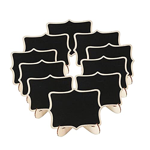 OSOLADY 10 Stück Mini Kreidetafeln mit Stand Schwarze Holzschilder für Hochzeiten Tischkarten Home Decor Kreative Nachrichten und Preisschilder OSOLADY 10 Stück Mini Kreidetafeln mit Stand Schwarze Holzschilder für Hochzeiten Tischkarten Home Decor Kreative Nachrichten und Preisschilder von OSOLADY